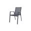 Atmos stapelbare tuinstoel met teak armleuning - Antraciet