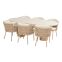 Hartman Toledo/Valencia ovale tuinset voor 6 personen 220x100 cm. - Cappuccino