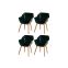Set van 4 - Hartman Sophie Studio dining armstoel - Night green - Teak poot OP=OP