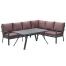 Sergio lounge dining set 3-delig - Rechts - Carbon black/Copper