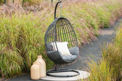 Van der Garde Panama swing egg hangstoel - Antraciet aanbieding