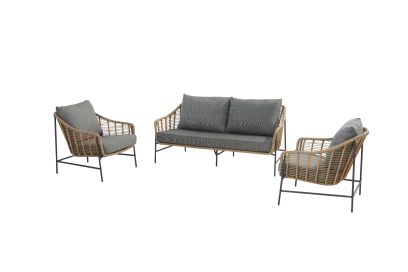 4 Seasons Timor stoel-bank loungeset - 3 Delig