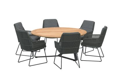 4 Seasons Valencia/Basso 160 cm. rond tuinset - 7 delig