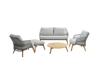 Sempre/Zucca stoel-bank loungeset - 5 Delig (inclusief hocker)