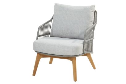 4-Seasons Sempre loungestoel - Teak/Silver Grey (1 st.)