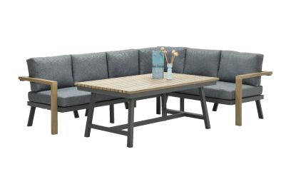 Garden Impressions Morgana Loungeset 3-delig - Carbon black/Vintage Teak