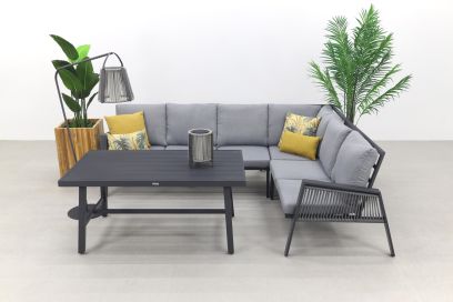 Andrea lounge dining set - Carbon black - Rechts