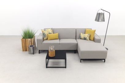 Boavista/Toronto loungebank chaise longue - Nature Grey - 3-delig - links