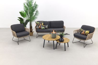 Belmond/Mindo stoel-bank loungeset met koffietafels - 5-delig