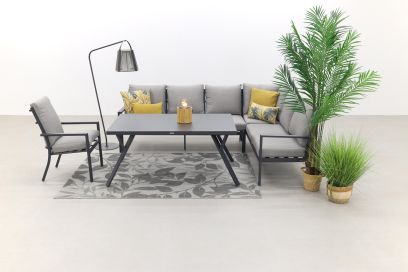 Garden Impressions Sergio lounge dining set met stoel - 3-delig rechts