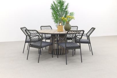 Garden Impressions Dido-Green/Trinxa ronde stapelbare tuinset - 148 cm. 