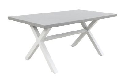Verona betonlook tuintafel 160 x 90 cm. - White