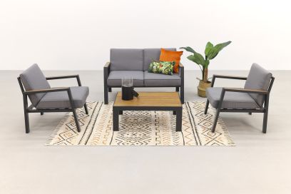 Monto stoel-bank loungeset - 4-delig