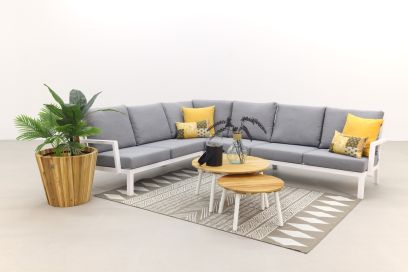 Rockford/Mindo loungeset 6-delig - Wit