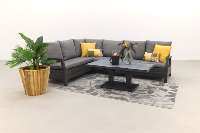 Darwin/Rockford lounge dining set - antraciet