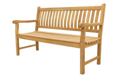 Van der Garde Teakhouten tuinbank Patrick - 150 cm. - Voorgevormde rugleuning aanbieding