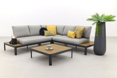 Bonita platform loungeset aluminium - Antraciet