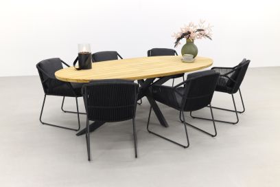 4 Seasons Accor/Prado Ellips 240x115 cm. ovale tuinset - 7 delig