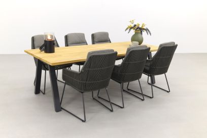 4 Seasons Valencia platinum/Ambassador 240x100 cm. tuinset - 7 delig