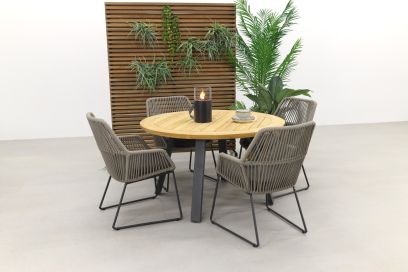 4 Seasons Ramblas/Ambassador 130 cm. rond tuinset - 5 delig