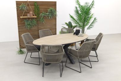 4 Seasons Ramblas / Garden Impression Edison 220 x 115 cm. - ovale tuinset
