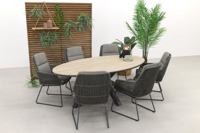 4 Seasons Valencia / Garden Impression Edison 220 x 115 cm. - ovale tuinset