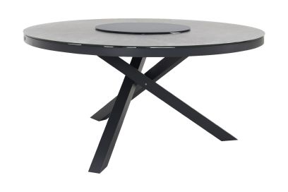 Perth ronde tuintafel - antraciet - ceramic - 150 cm. 