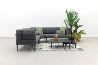 Garden Impressions Nina loungeset - Carbon black/Mystic grey