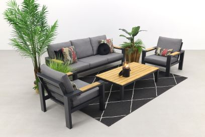 Hammelton stoel-bank loungeset met Mindo loungetafel - 4-delig