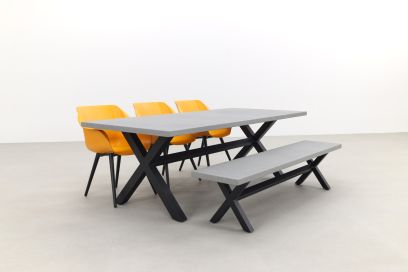 Hartman Sophie studio Orange/Verona black 220 cm. tuinset met bank - 5-delig