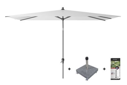 Van der Garde Platinum Riva stokparasol 3x2 - White met voet en hoes aanbieding