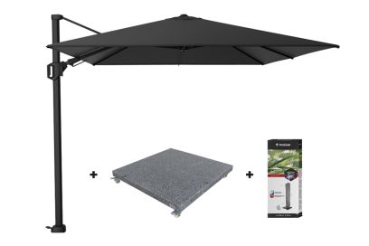 Van der Garde Platinum Challenger Premium T2 3.5x2.6 m - Jet Black met voet en hoes aanbieding