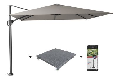 Platinum Challenger Premium T1 3x3 m - Manhattan Grey met voet en hoes