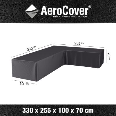 Aerocover loungesethoes L-vorm 330x255 cm - Rechts