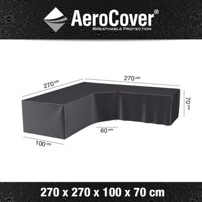 Aerocover loungesethoes 270x270 cm - L-vorm trapeze