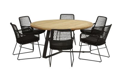 Taste Athena tuinstoel + Basso tuintafel 160 cm. rond