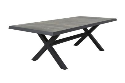 Van der Garde Admiral kruispoot tuintafel - 224 x 104 cm. - antraciet aanbieding