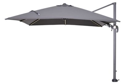 Hawaii zweefparasol 300x300 cm. Donker grijs + led verlichting