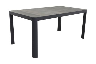 Queens tuintafel antraciet - 160 x 90 cm. 