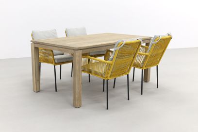 Teresa Yellow/Rome grey 170 cm. tuinset – 5-delig