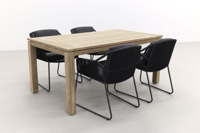 4 Seasons Accor - Antraciet / Rome grey 170 cm. tuinset - 5-delig