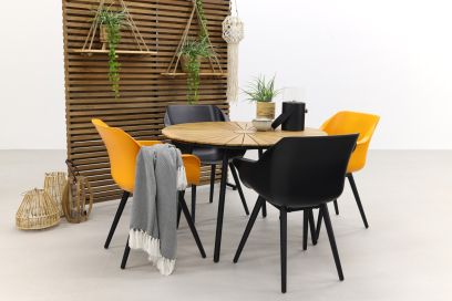 Hartman Sophie Studio Orange- Mahogany/Dave teak 110 cm. tuinset - 5-delig