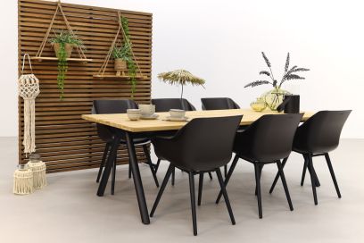 Hartman tuinset Sophie Studio Mahogany/Mason teak tafel 240 cm. - 7-delig