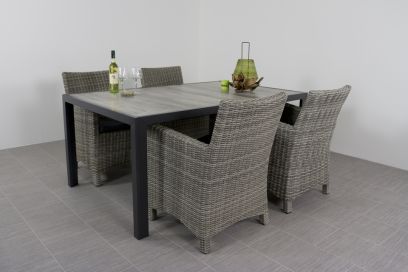 Hartman Tanger tuintafel - Oliva tuinstoel Paloma grijs
