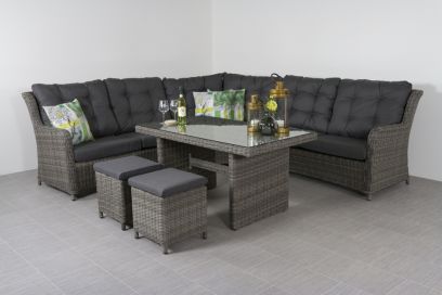 Lounge dining set Richmond - Ash grey