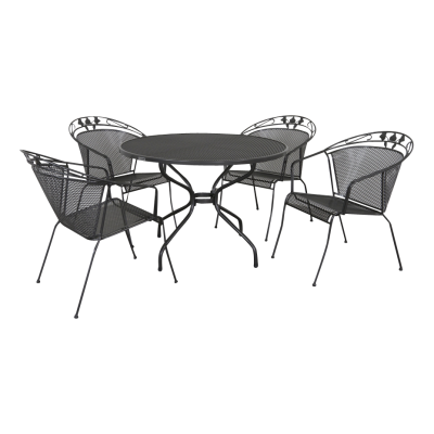 Van der Garde Kettler Toledo tuinset + strekmetaal tafel 105 cm. aanbieding