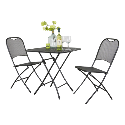 Van der Garde Kettler Calvia tuinstoel + inklapbare tuintafel 70x70 cm. aanbieding