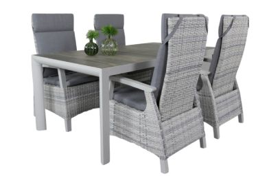 Darwin verstelbare stoelen + Kingstafel 180 x 100 cm.