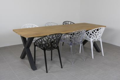 Crystal tuinstoel + Sefa tuintafel 240x95 cm - Teak