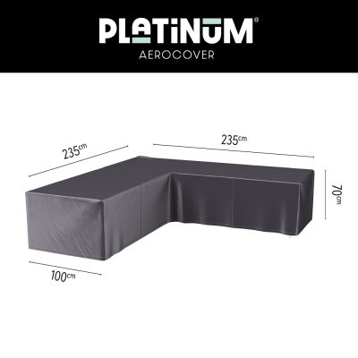 Platinum Aerocover loungesethoes L-vorm 235x235 cm. 